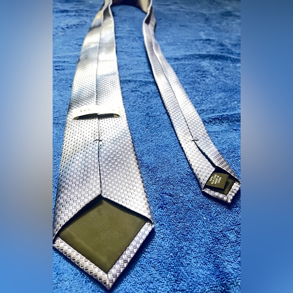 Authentic Van Hausen Classic Gray/Black graphic Silk Tie - Picture 2 of 10